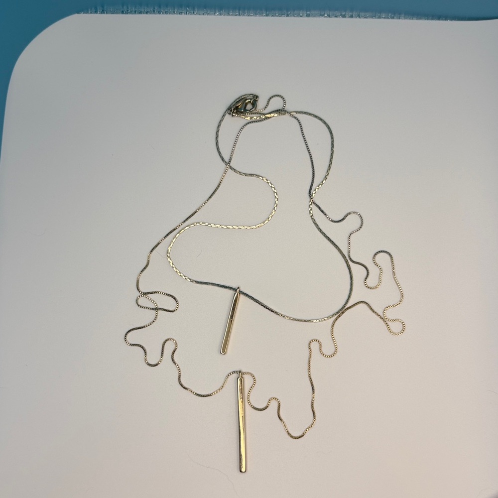 Express Gold Bar Pendant Necklace